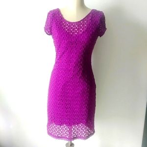 Free people magenta knit dress